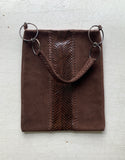 einmalige Handtasche snake silverring brown