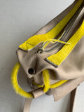 einmalige Handtasche fridge beige-yellow