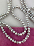 einmalige Handtasche envelope pink grey pearls